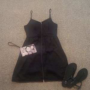 Pintuck zipper dress